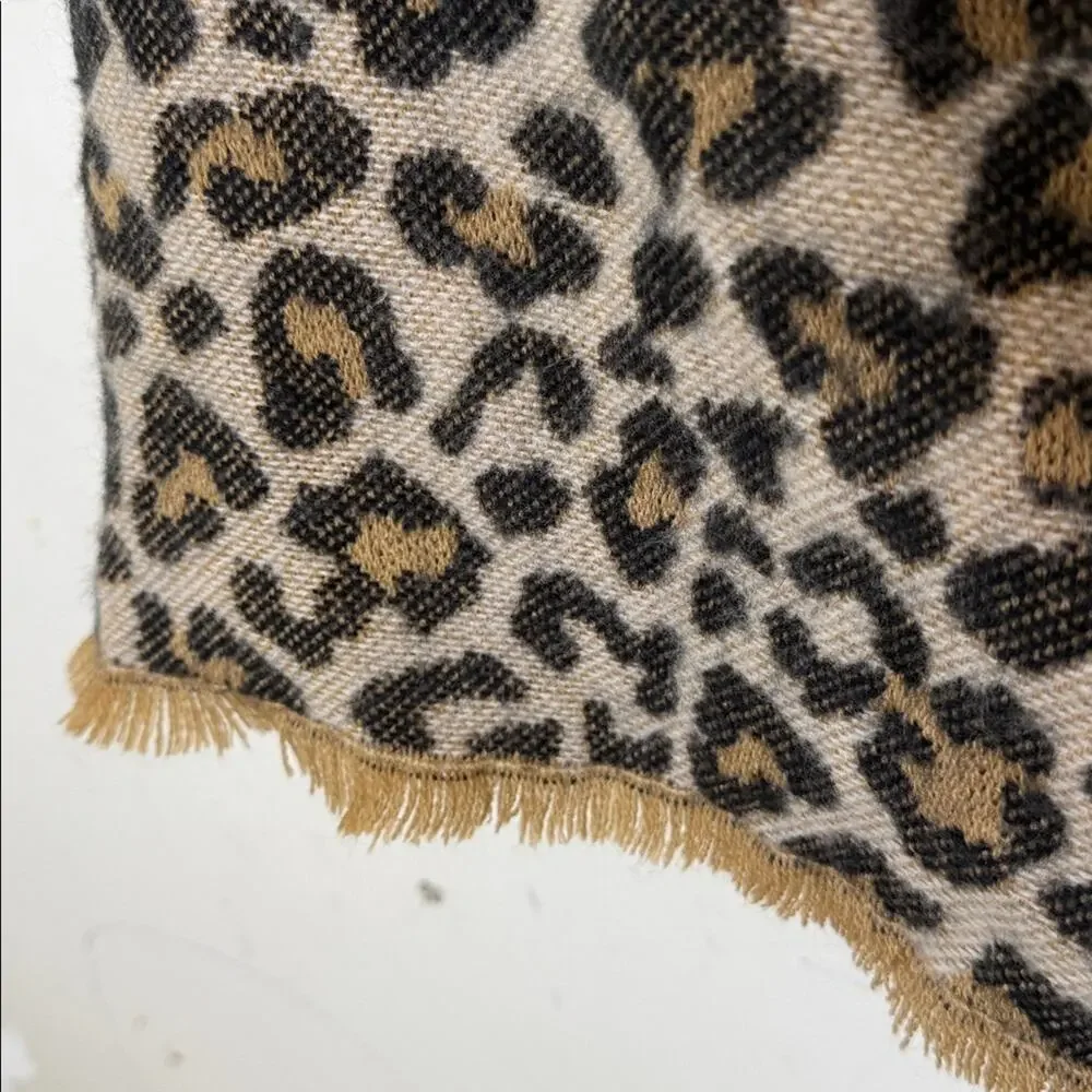 J. Crew Leopard Print Blanket Scarf